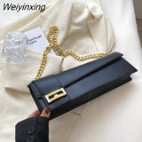 Weiyinxing Luxury PU Leather Flap Shoulder Bags Office Women 2023 Brand Big Crossbody Sling Bags Chain Handbags and Purses