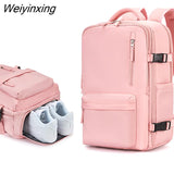 Weiyinxing Women Backpack Women's Large Capacity Backpack Independent Shoe Bag Travel Waterproof Backpack Outdoor Multi-Function Backpack