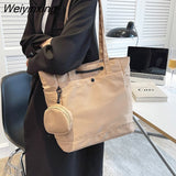 Weiyinxing Women's Shoulder Bag Fashion Designer Casual Simple Handbag for Women New Large Capacity Solid Lady Crossbody Bags Shopper