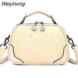 Weiyinxing Quality Crocodile Pattern Leather Shoulder Crossbody Bags for Wome 2023 Designer Handbags Fashion Ladies Messenger Tote Sac