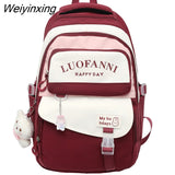 Weiyinxing Women Cute Purple Waterproof School Bag Lady Nylon College Backpack Female Travel Bag Girl Book Harajuku Laptop Backpack Fashion