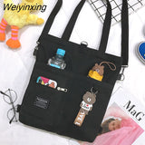 Weiyinxing Mini Student Bag Casual Femme Shoulder Bags Quality Canvas Shoulder Bags Casual Large Size Travel Bags