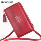 Weiyinxing Women's Wallet Crossbody Shoulder Mini Handbag PU Leather Card Holder Female Purse Zipper Brand Wallet For Girl  кошелкк женский