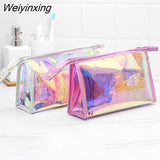 Weiyinxing Laser Cosmetic Bag Female Portable Simple Waterproof Travel Color PVC Cosmetic Storage Bag