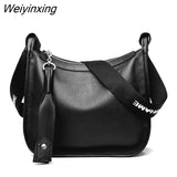 Weiyinxing Women 100% Cowhide Fabric Women Handbags Female Shoulder Bag Designer Luxury Lady Tote Large Capacity Zipper shoulder bag