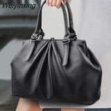 Weiyinxing Women Large Capacity Shoulder Crossbody Bags High Quality Soft Leather Ladies Handbags Luxury Designer Female Messenger Tote Sac