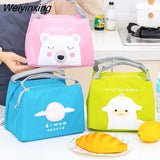 Weiyinxing Lunch Bag Lunch Box Thermal Insulated Canvas Tote Pouch Kids School Dinner Container Travel Picnic Food Storage Bag