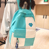 Weiyinxing Cute Waterproof College Bag Girl Travel Student Backpack Fashion Leisure Female Book Backpack Laptop Women Nylon School Bag