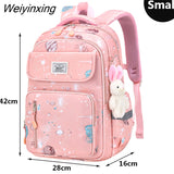 Weiyinxing New School Backpack 1 Grade 3 Years Cute Colorful School Bag for Girls Waterproof Children Kindergarten Small Backpack