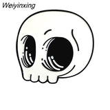 Weiyinxing Accessory Kawaii Fashion Girls Key Chain Ring Children Gift Bag Sccessories Skull CD Halloween Enamel Brooch Alloy Badge