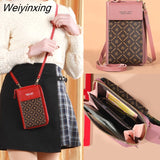 Weiyinxing Women Wallet Solid Color Small Shoulder Bag Multi-Function Letter Phone Money Wallets Pocket Bags Clutch Organizer Storage