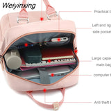 Weiyinxing Women Travel Backpack Water Repellent Anti-Theft Stylish Casual Daypack Bag with Luggage Strap & USB Charging Port Backpack