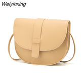 Weiyinxing Women Purse Shell Shoulder Messenger Bag PU Leather Fashion Solid Yellow Black Crossbody Bag Bolsas Ladies Phone Purse