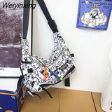 Weiyinxing Product Large Capacity Fashionable Girl Inclined Shoulder Bag Casual Messenger Single-shoulder Bag Schoolgirl Schoolbag Cool