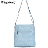 Weiyinxing FASHION Mini PU Leather Multi Pocket Vintage Crossbody Bags For Women 2023 Ladies Fashion Shoulder Bag