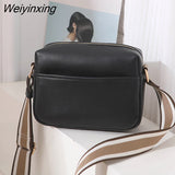 Weiyinxing Women's Bag 2023 Trend Women Crossbody Bags Wide Fabric Strap Crossbody Bag Ladies Fashion Handbags Leather Women Shoulder Bags