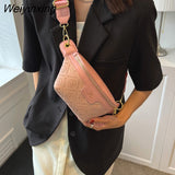 Weiyinxing Women Waist Packs Wide Strap Crossbody Chest Bag Female Fanny Pack Belt Bag Women Fashion Casual Travel Crossbody Shoulder Bag