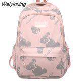 Weiyinxing Cartoon Waterproof Nylon Women Backpack Large Capacity Men Cool Travel Bag Premium Laptop Backpack Unisex Big Schoolbag