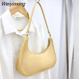 Weiyinxing Women Retro Shoulder Totes Underarm Fashion Trend Top Handle Bag Female 2023 New Small Subaxillary Bags Clutch