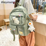 Weiyinxing Women Large Capacity Kawaii Backpack Waterproof Nylon Female Schoolbag Cute Girl Travel Book Bags College Lady Laptop Backpacks