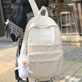 Weiyinxing Boy Girl Nylon Cute Backpack Laptop Waterproof Ladies Student Bag Male Female Travel Backpack Cool Women Men School Bags
