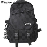 Weiyinxing Waterproof Laptop Backpack Female Plaid Travel Book Bags Fashion Teen Lady College Backpack Women Leisure School Bag Trendy