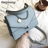 Weiyinxing Small Square Bag 2023 Summer New Chains Handbag Women Casual Wild Shoulder Bag Lock Tide Bag Diagonal Female Bag Black