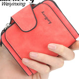 Weiyinxing Brand Wallet Women 2023 New Women's Short Wallet Korean Buckle Sanded Leather Coin Purse Mini Female Purses Carteras