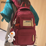 Weiyinxing Boy Teenager School Bag Men Women White High Capacity College Backpack Lady Laptop Fashion Female Travel Girl Nylon BookBag