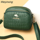 Weiyinxing Women Wallet HandBags New Vintage Crossbody Cowhide Cell Phone Shoulder Bag Genuine Leather Messenger Bags Fashion Daily Use For