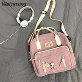 Weiyinxing School Bag Original Designer Large Capacity Handbag Shoulder Messenger Bag Dual Purpose Backpack Handbags Women Bags