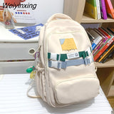 Weiyinxing Women’S Large Capacity Student Backpack High Appearance Level Girl Schoolbag Computer Bag Nylon Waterproof Book Pack Travel Bag