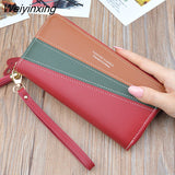 Weiyinxing Leather Wallet Long Tassel Women Wallets Zipper Purse Cartoon Patchwork Panelled Wallets Coin Purse Card Holder Carteira