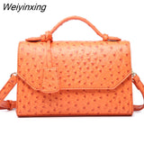 Weiyinxing FASHION Ostrich Serpentinee Crossbody Bags for Women 2023 Mini Luxury Messenger Shoulder Bags Designer PU Leather Handbag