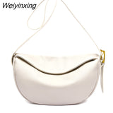 Weiyinxing Leather Shoulder Bag Women's bag Fashion Luxury Brand Women Handbag Designers Half Moon Cowhide Female Messenger Bag