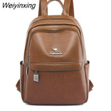 Weiyinxing New Women Backpacks Vintage Female Shoulder Bags Soft Leather Backpack Ladies Travel Back Pack Luxury Bags for Girls Mochila