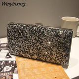 Weiyinxing Clutch Bag Women Luxury Gillter Evening Party Purse Box Bag Diamond Female Clutch Crystal Day Wallet Wedding Purse