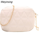 Weiyinxing Tassel Small Messenger Bag For Women Trend Lingge Embroidery Square Female Shoulder Bag Fashion Chain Ladies Crossbody Bags