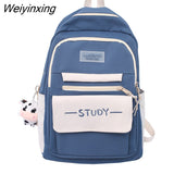 Weiyinxing Travel Waterproof Book Bags Trendy Red Women Student Kawaii Laptop School Bag Female Fashion Lady College Backpack Cute New