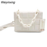 Weiyinxing for Women Bagute Bags Pu Leather Ladies Crossbody Bags Coin Purses Small Plaid Shoulder Bag Female Underarm Hand Bag