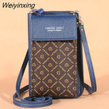 Weiyinxing Women Wallet Solid Color Small Shoulder Bag Multi-Function Letter Phone Money Wallets Pocket Bags Clutch Organizer Storage