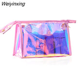 Weiyinxing Laser Cosmetic Bag Female Portable Simple Waterproof Travel Color PVC Cosmetic Storage Bag