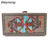 Weiyinxing Crystal Money USD Bags Dollar Design Luxury Diamond Evening Bags Party Purse Clutch Bags Wedding Dinner Purses and Handbags