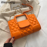 Weiyinxing Women's Vintage Chain Strap Crossbody Bags For Women Brand Totes Designer Trend Handbags And Purses Fashion Plaid Shoulder Bag