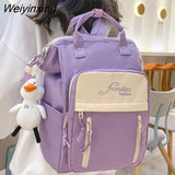 Weiyinxing Kawaii Mommy Bag Girl Cute Travel Student Backpack Trendy Fashion Lady College Backpack Women Laptop Waterproof Nylon Bag