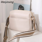 Weiyinxing Women's Bag 2023 Trend Women Crossbody Bags Wide Fabric Strap Crossbody Bag Ladies Fashion Handbags Leather Women Shoulder Bags