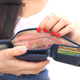 Weiyinxing Crown Women's Wallet 2023 New PU Buckle Short Wallet Student Disassembled Coin Purse Cute Small Fresh Three-fold Wallet