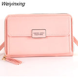 Weiyinxing Women's Wallet Crossbody Shoulder Mini Handbag PU Leather Card Holder Female Purse Zipper Brand Wallet For Girl  кошелкк женский