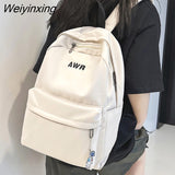 Weiyinxing Male Travel Female Solid Color New Backpack Lady Men Laptop Women Backpack Student Bag Boy Girl Harajuku School Bag Fashion