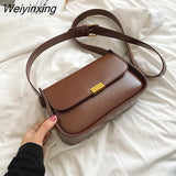 Weiyinxing Color Small PU Leather Shoulder Crossbody Sling Bags for Women 2023 Fashion Trendy Simple Luxury Brand Designer Handbags